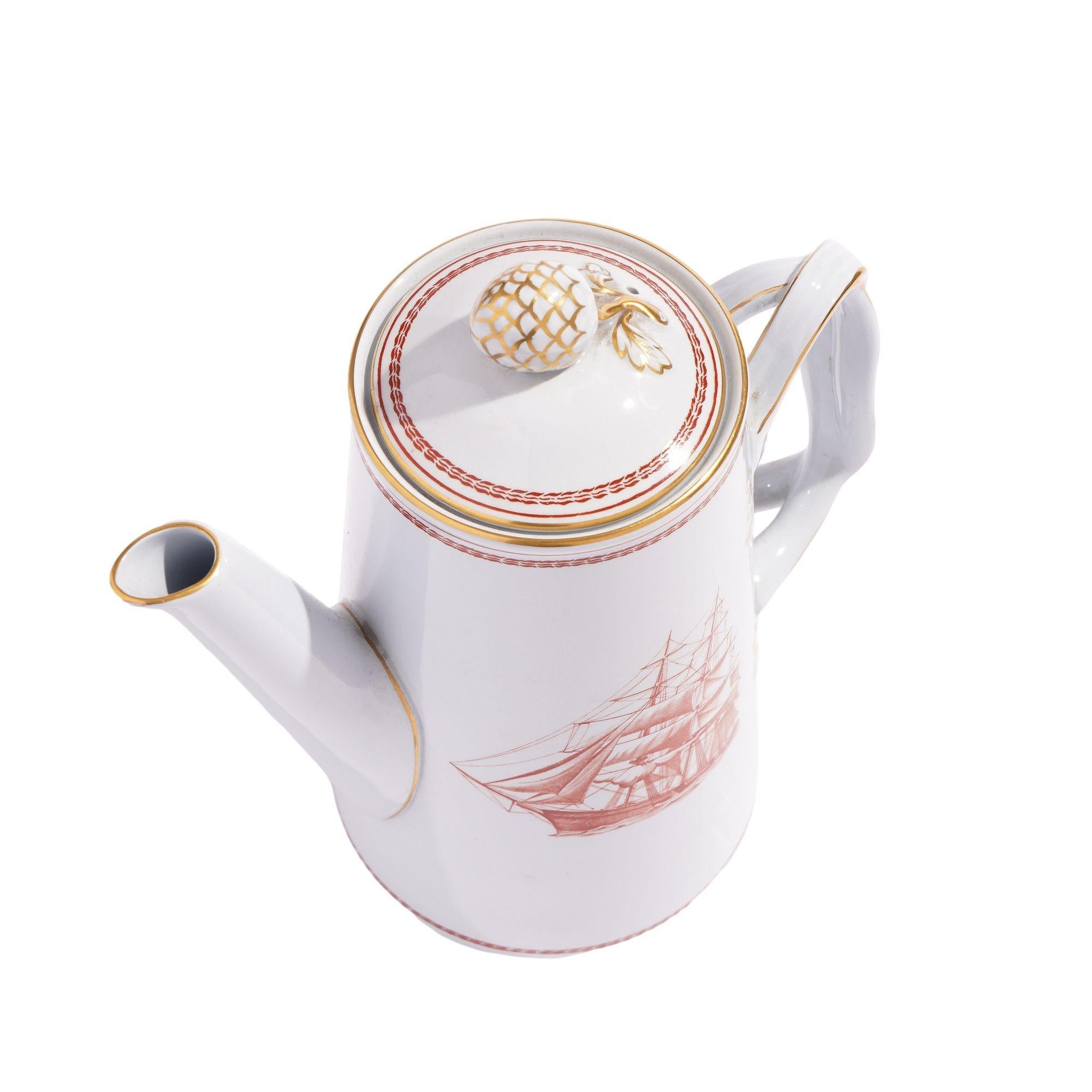Bricco da tè/caffè Spode Trade Winds pattern Lowestoft light house, 1960-1995 in vendita 4