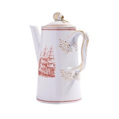 Spode Trade Winds pattern Lowestoft light house tea/coffee pot, 1960-1995