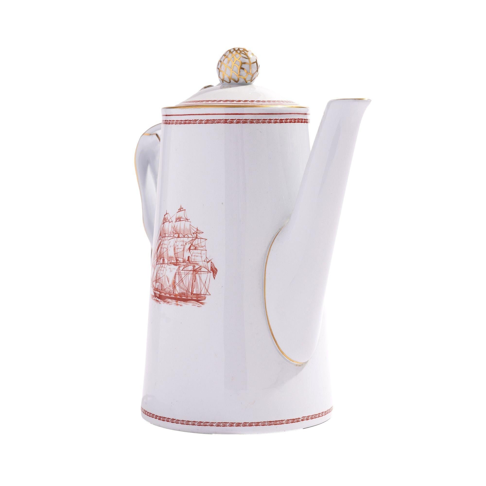 Porcellana Bricco da tè/caffè Spode Trade Winds pattern Lowestoft light house, 1960-1995 in vendita