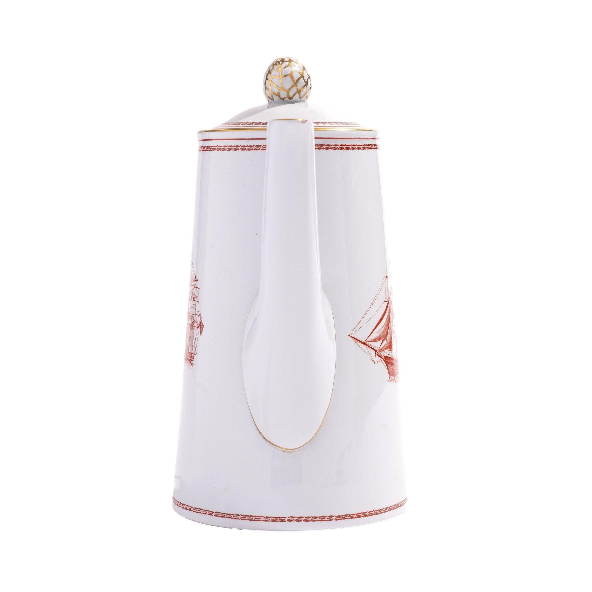 Bricco da tè/caffè Spode Trade Winds pattern Lowestoft light house, 1960-1995 in vendita 1