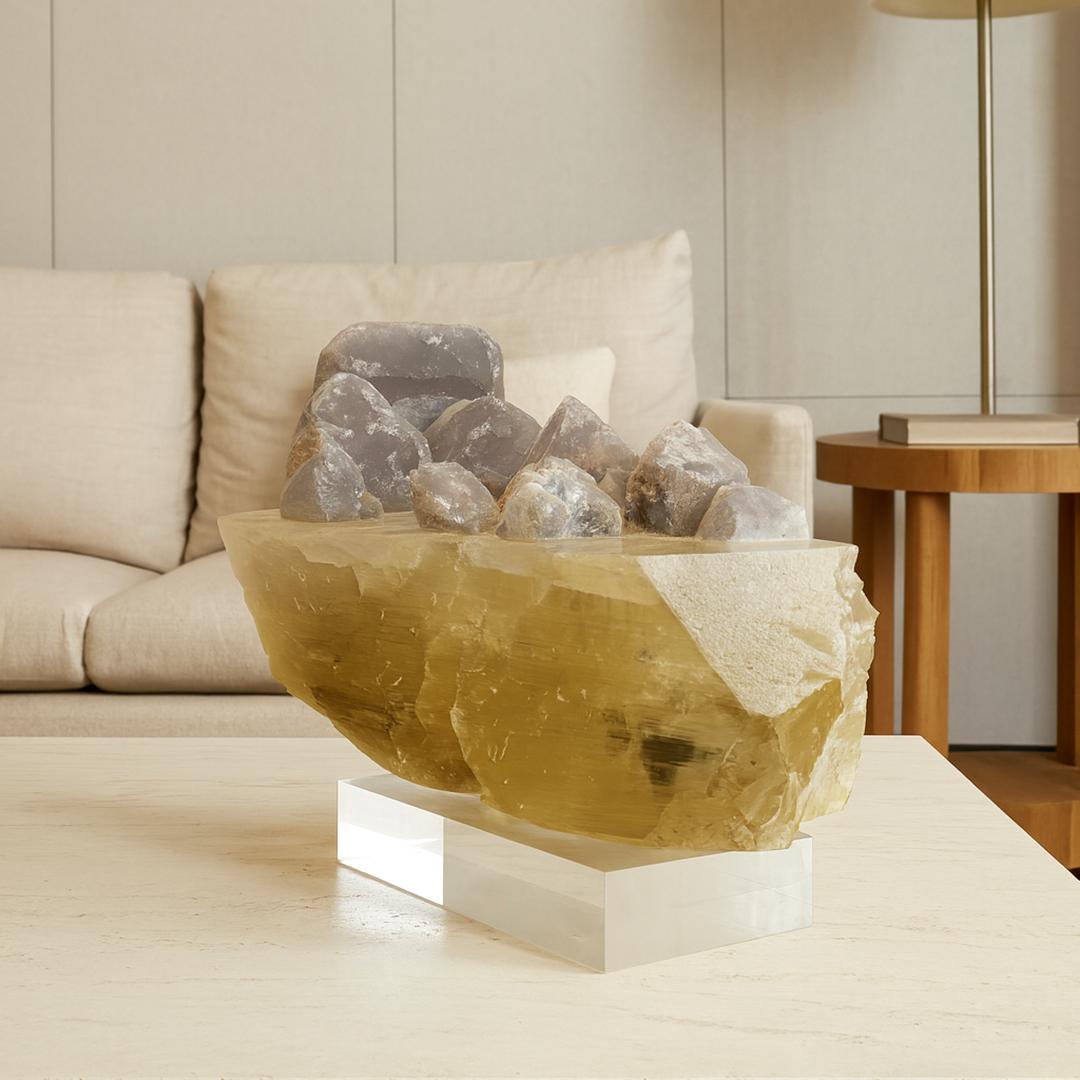 Spodumene con quarzo fumé // 10,5 Lb. in vendita 1