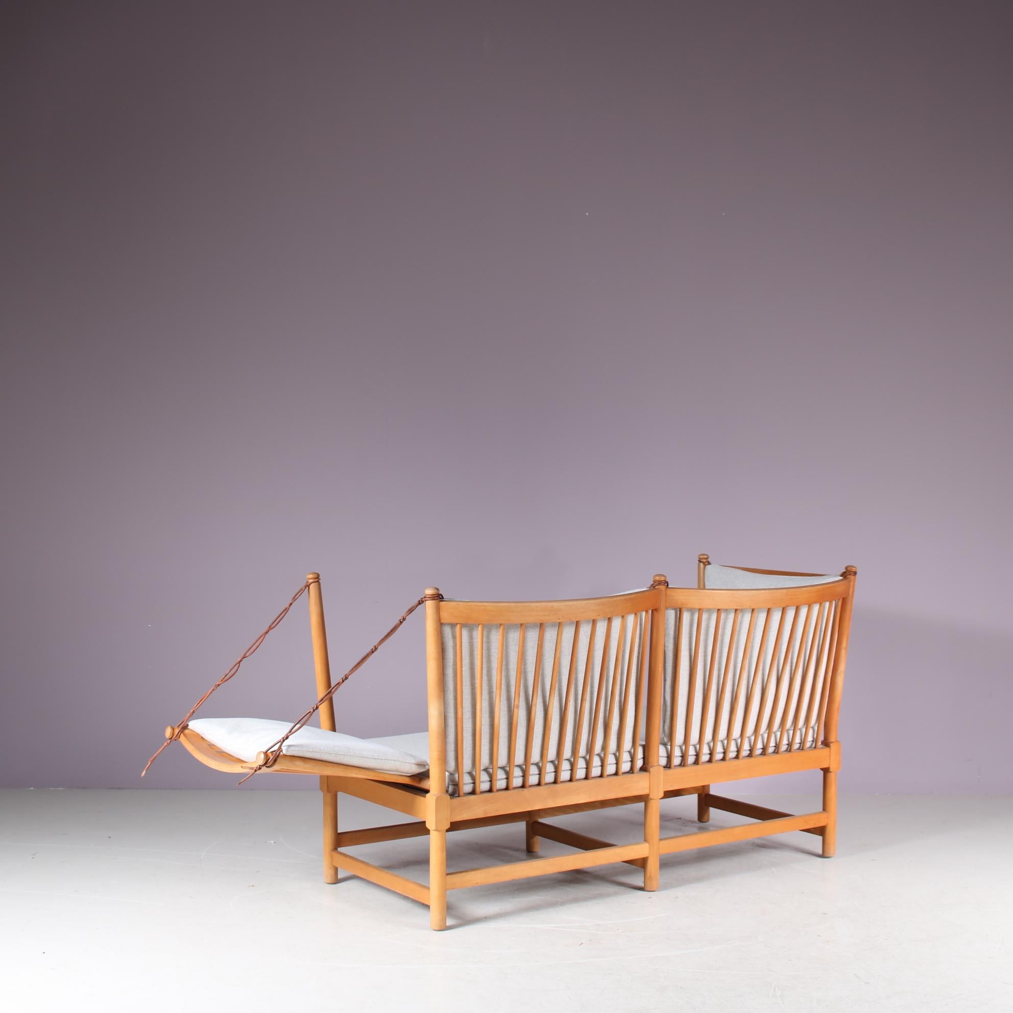 Canapé Spokeback par Børge Mogensen pour Fritz Hansen, Danemark, 1963 en vente 8