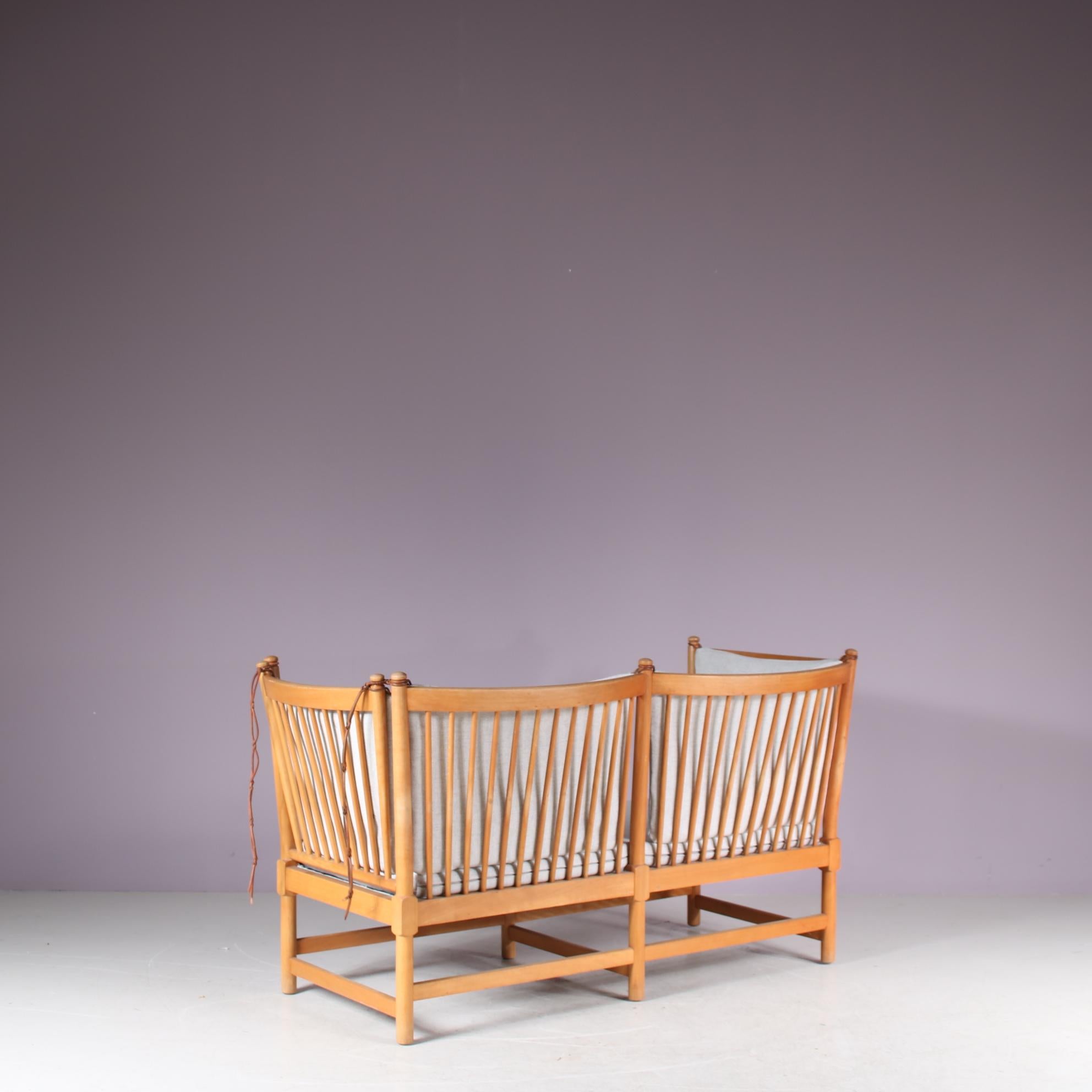 Canapé Spokeback par Børge Mogensen pour Fritz Hansen, Danemark, 1963 en vente 9