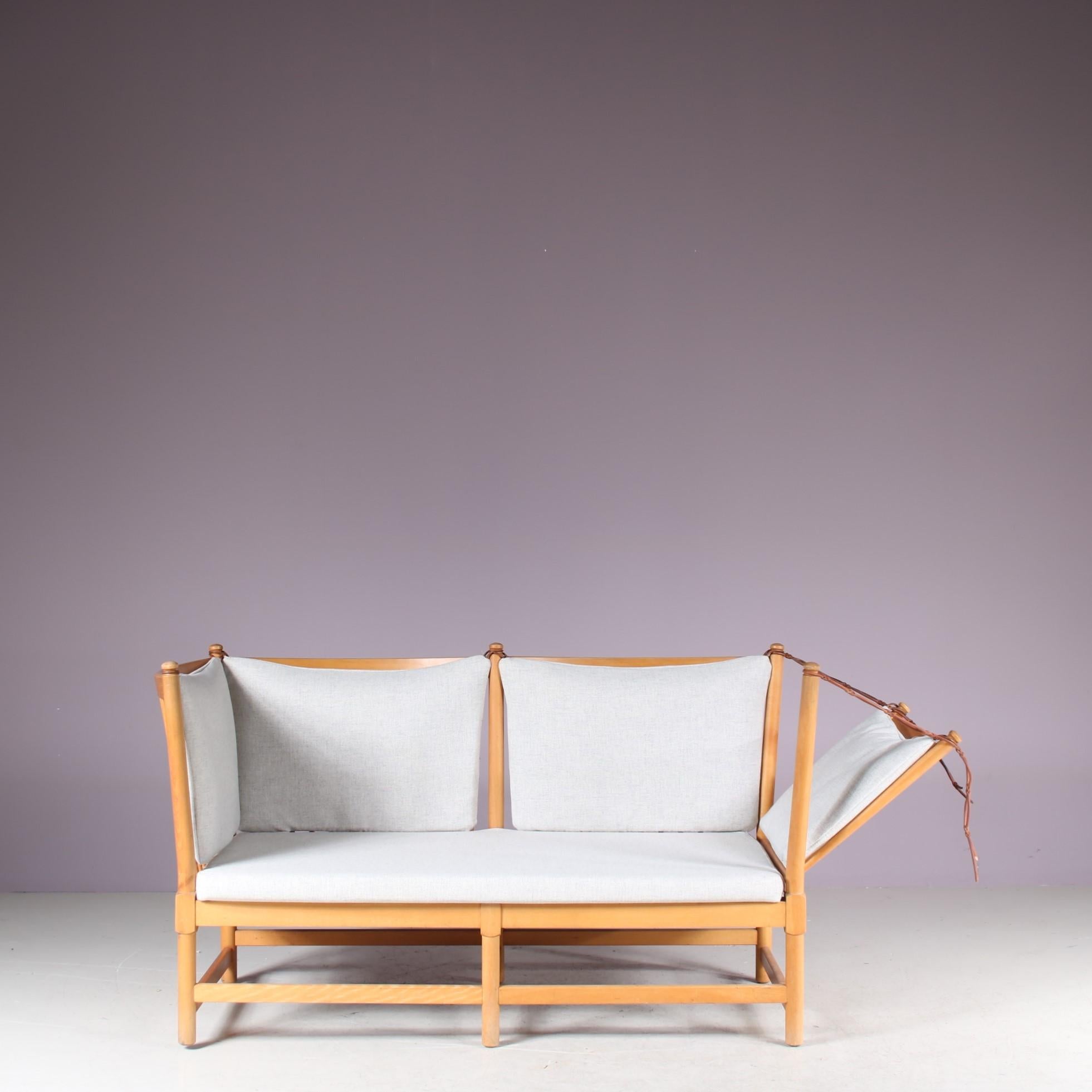 Canapé Spokeback par Børge Mogensen pour Fritz Hansen, Danemark, 1963 Bon état - En vente à Amsterdam, NL