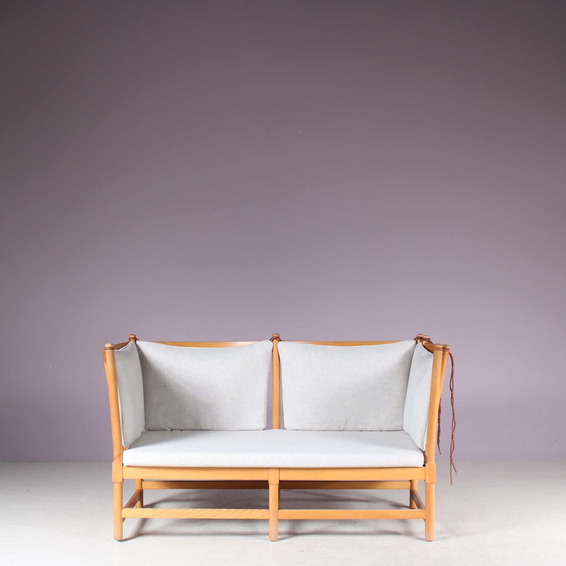 Canapé Spokeback par Børge Mogensen pour Fritz Hansen, Danemark, 1963 en vente 1