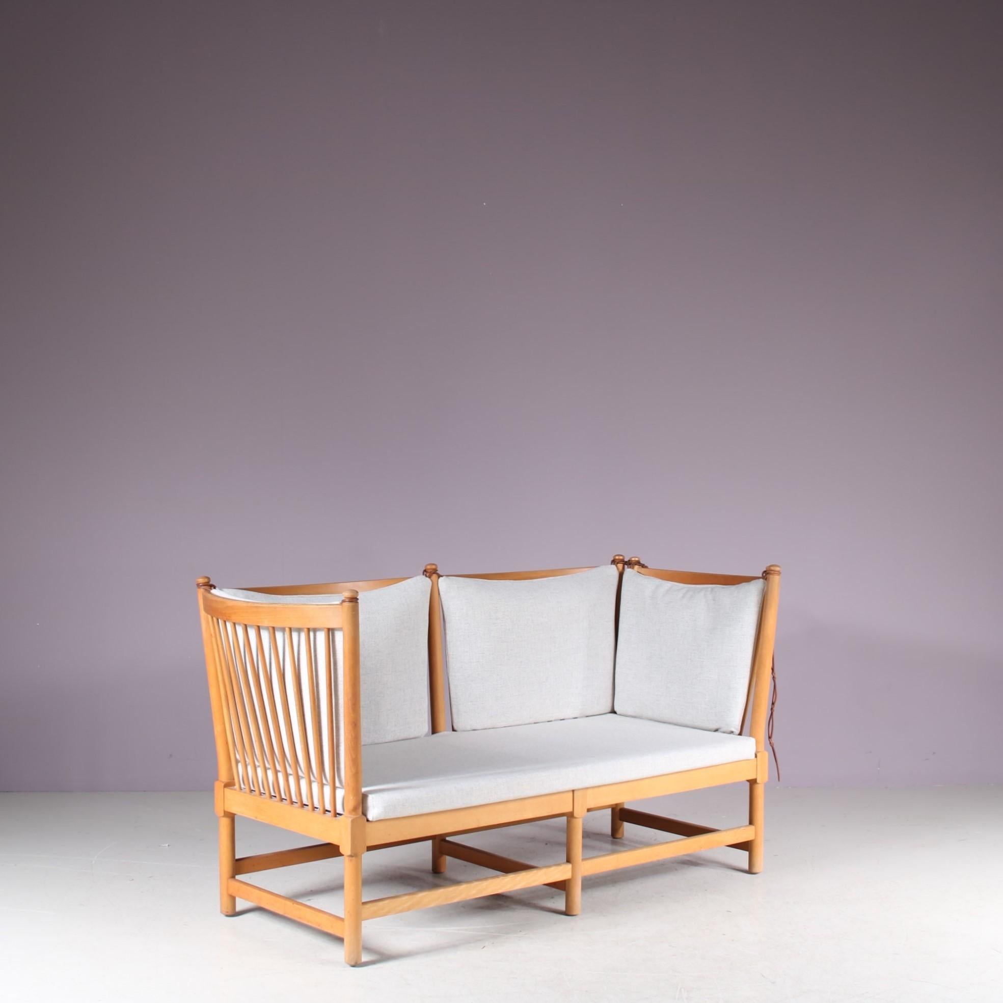 Canapé Spokeback par Børge Mogensen pour Fritz Hansen, Danemark, 1963 en vente 2