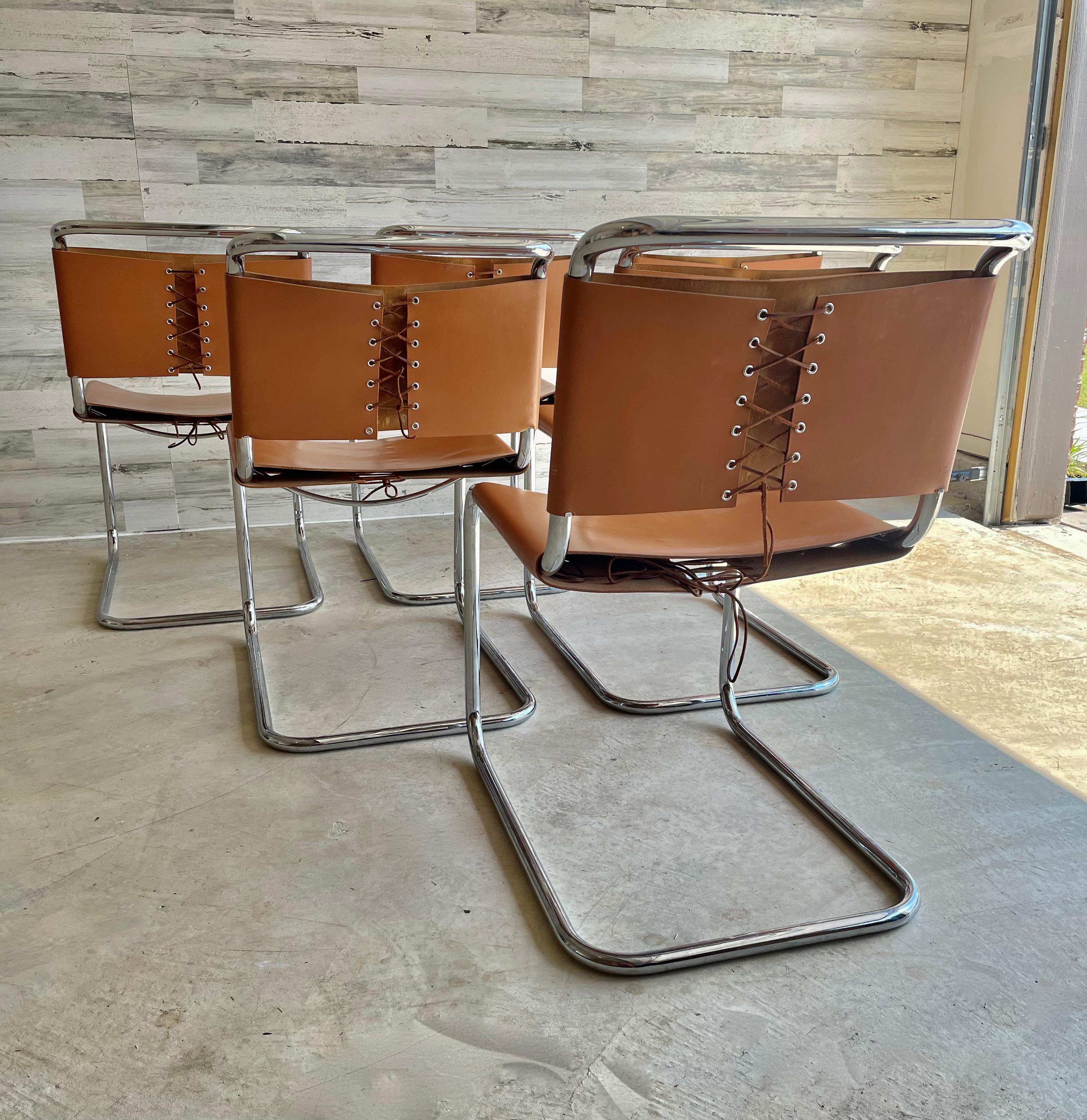 Spoleto Dining Chairs Attributed to Knoll 2