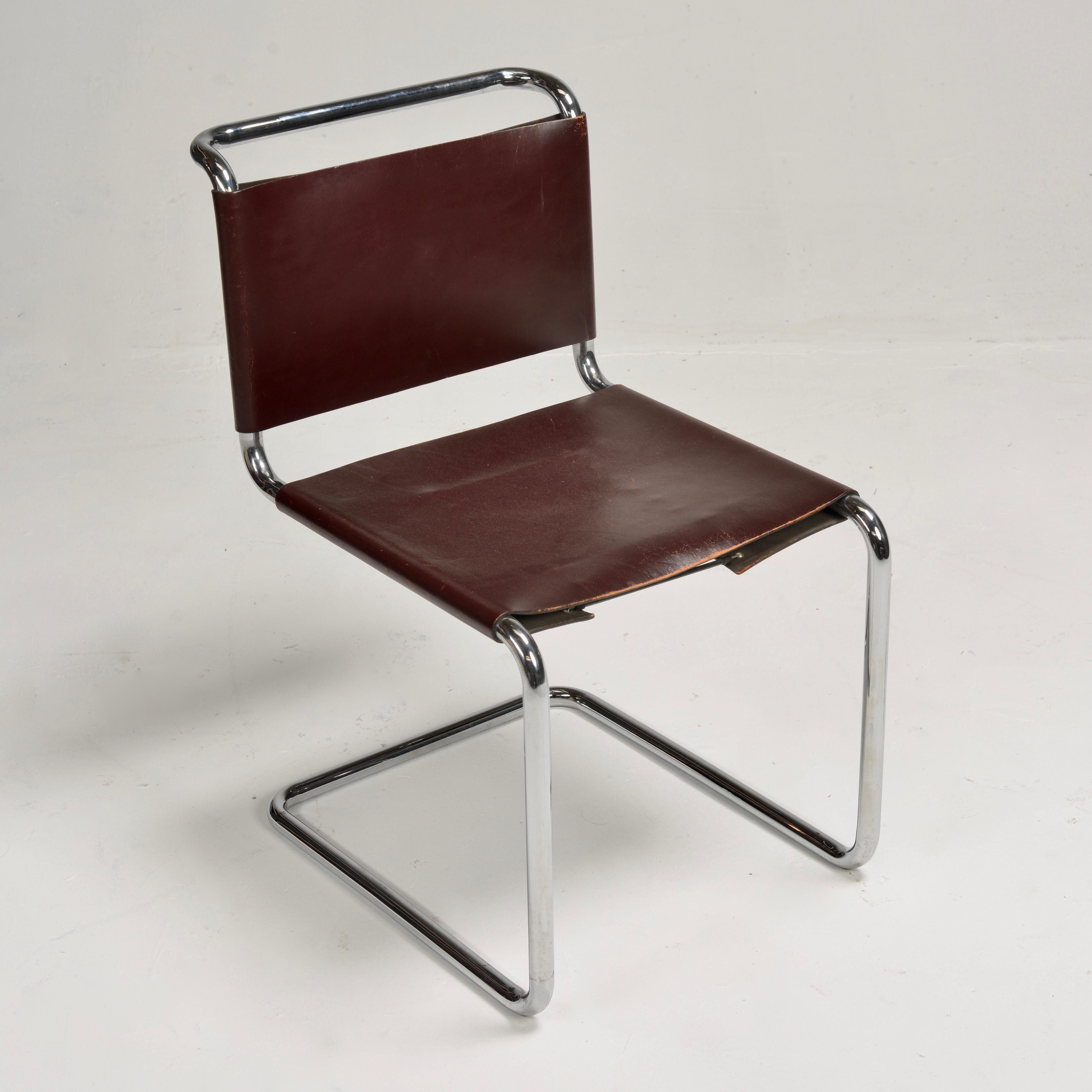 Sillas auxiliares Spoleto para Knoll International en cuero rojo caramelo Estilo internacional en venta