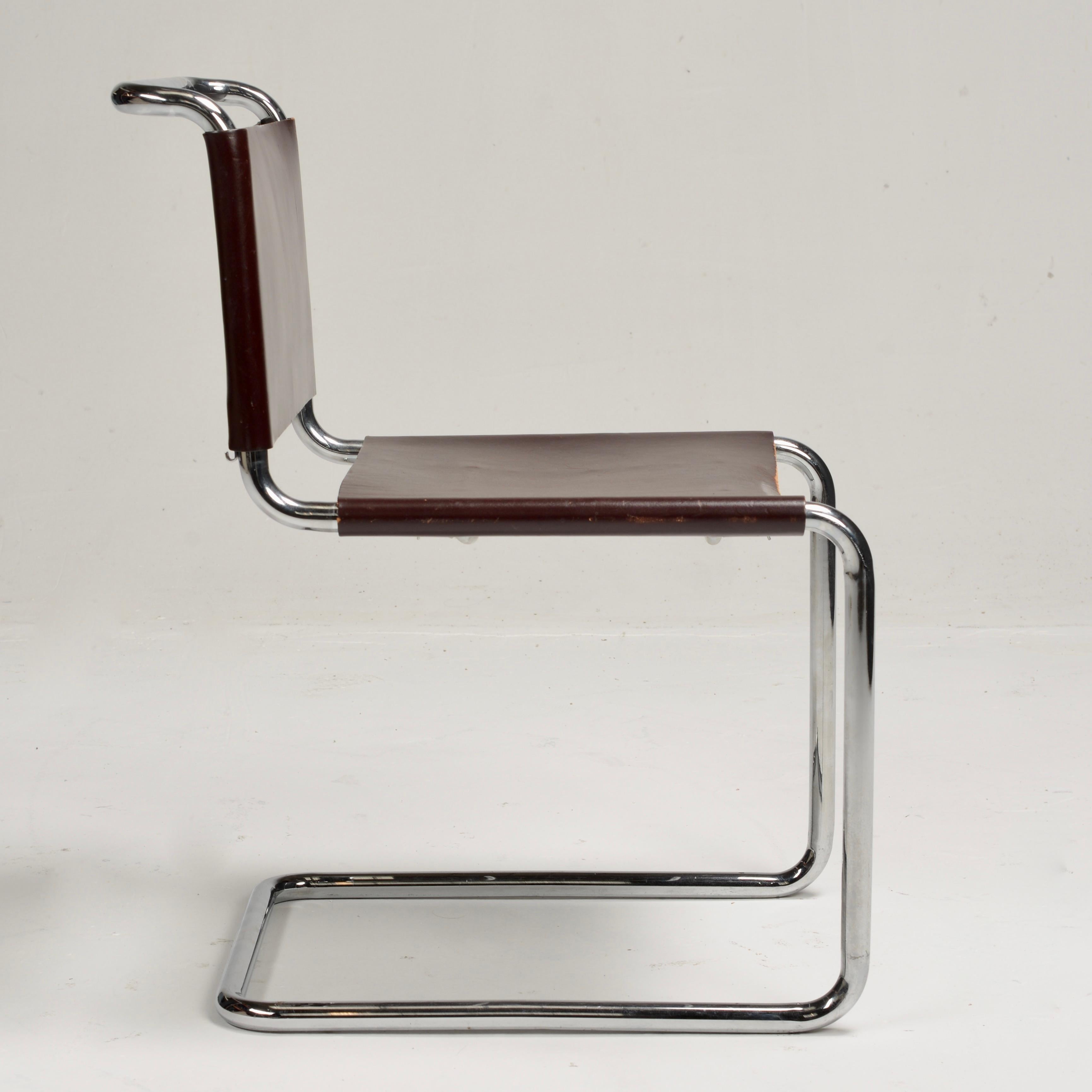 Sillas auxiliares Spoleto para Knoll International en cuero rojo caramelo Cuero en venta