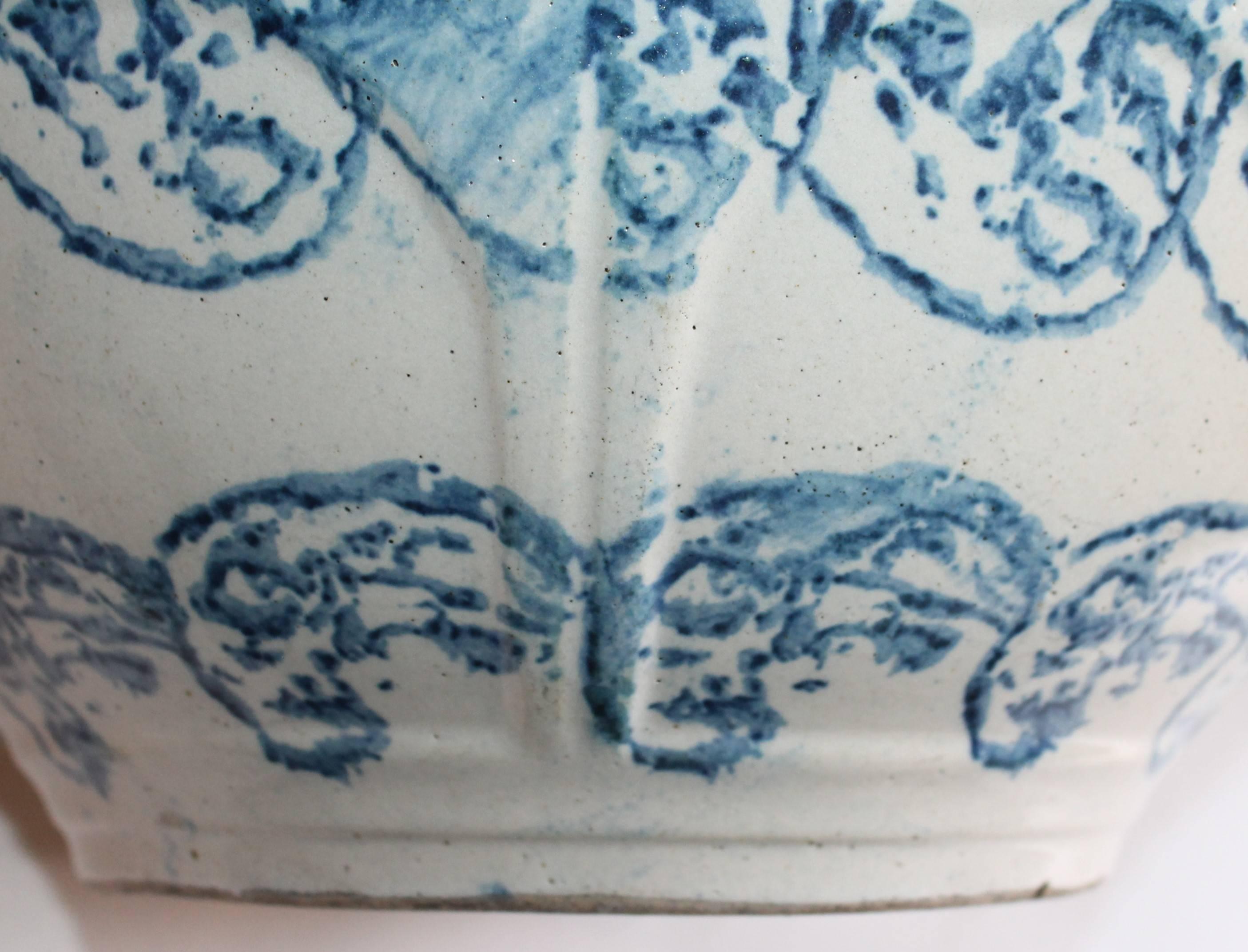 Hand-Crafted Sponge Ware Mixing or Fruit Bowl For Sale