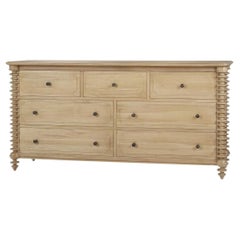 Spool-Turned Light Wood Dresser Spool-Turned Light Wood Dresser