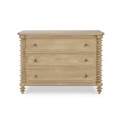 Spool-Turned Three-Drawer Chest