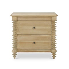 Spool-Turned Two-Drawer Nightstand