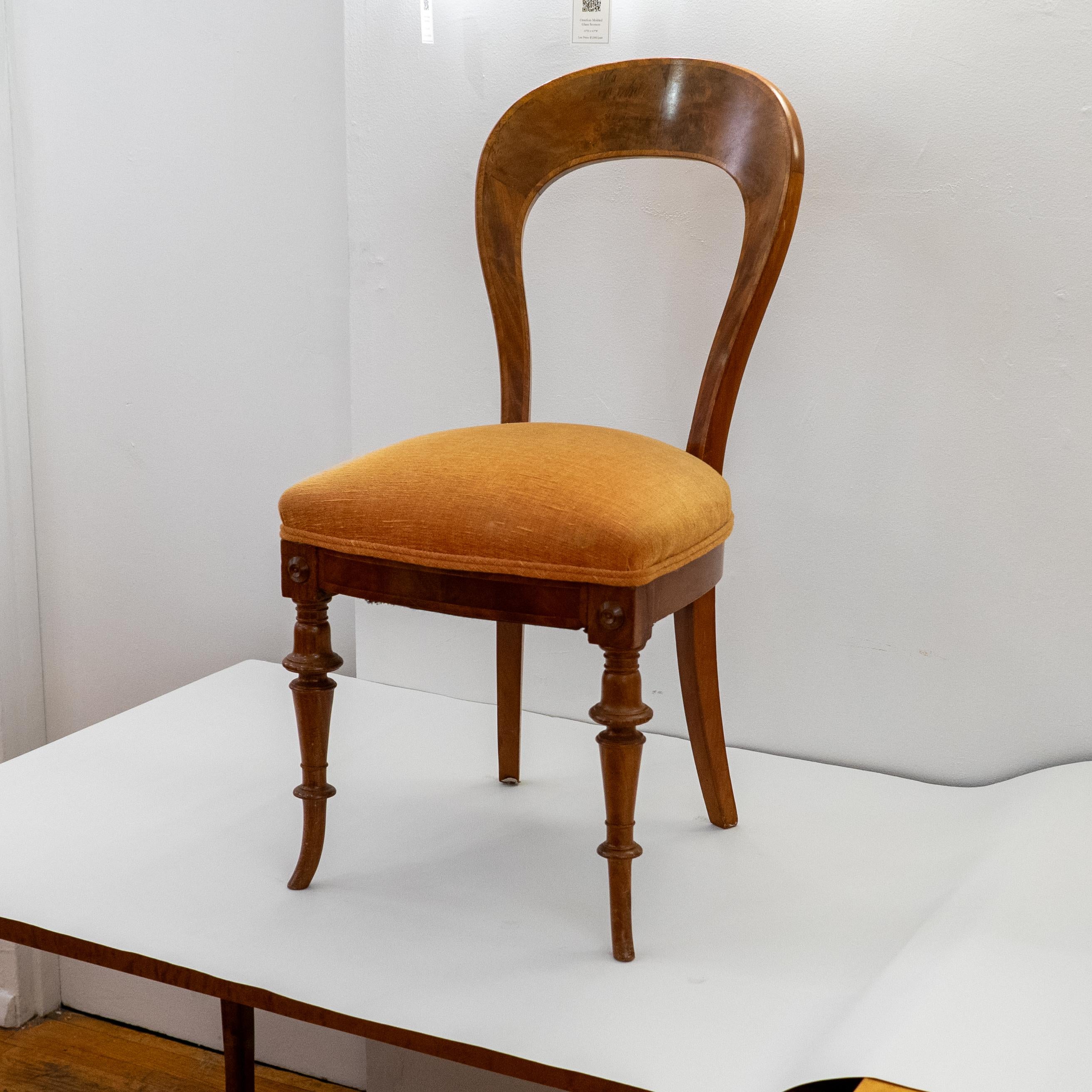 Svedese Sedie da pranzo con schienale a forma di cucchiaio, set da 4 in vendita