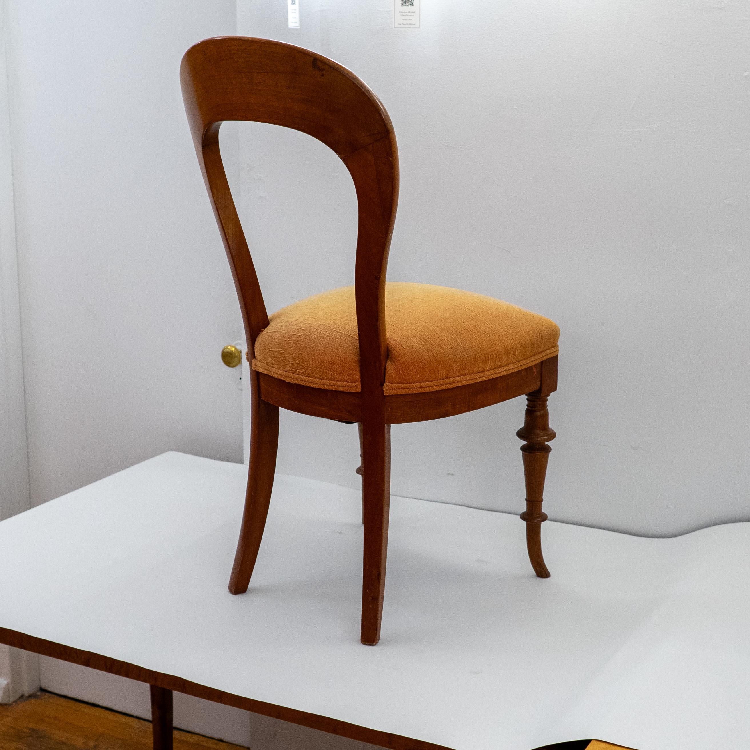 XIX secolo Sedie da pranzo con schienale a forma di cucchiaio, set da 4 in vendita