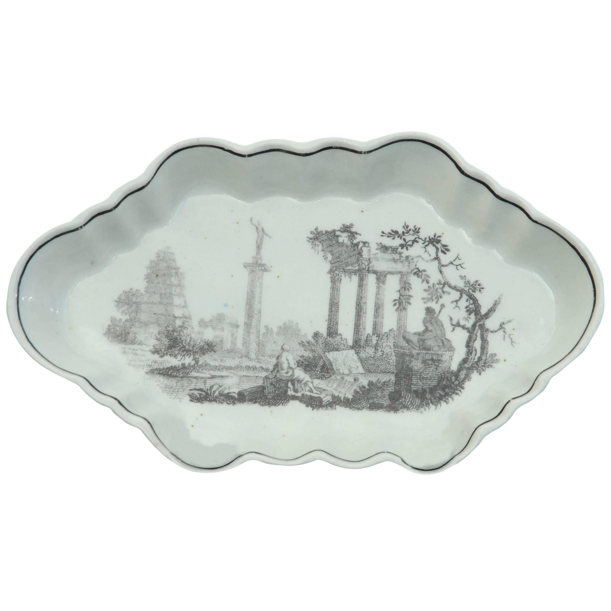 Plateau à cuillères, ruines de Hancock, Worcester, datant d'environ 1765 en vente