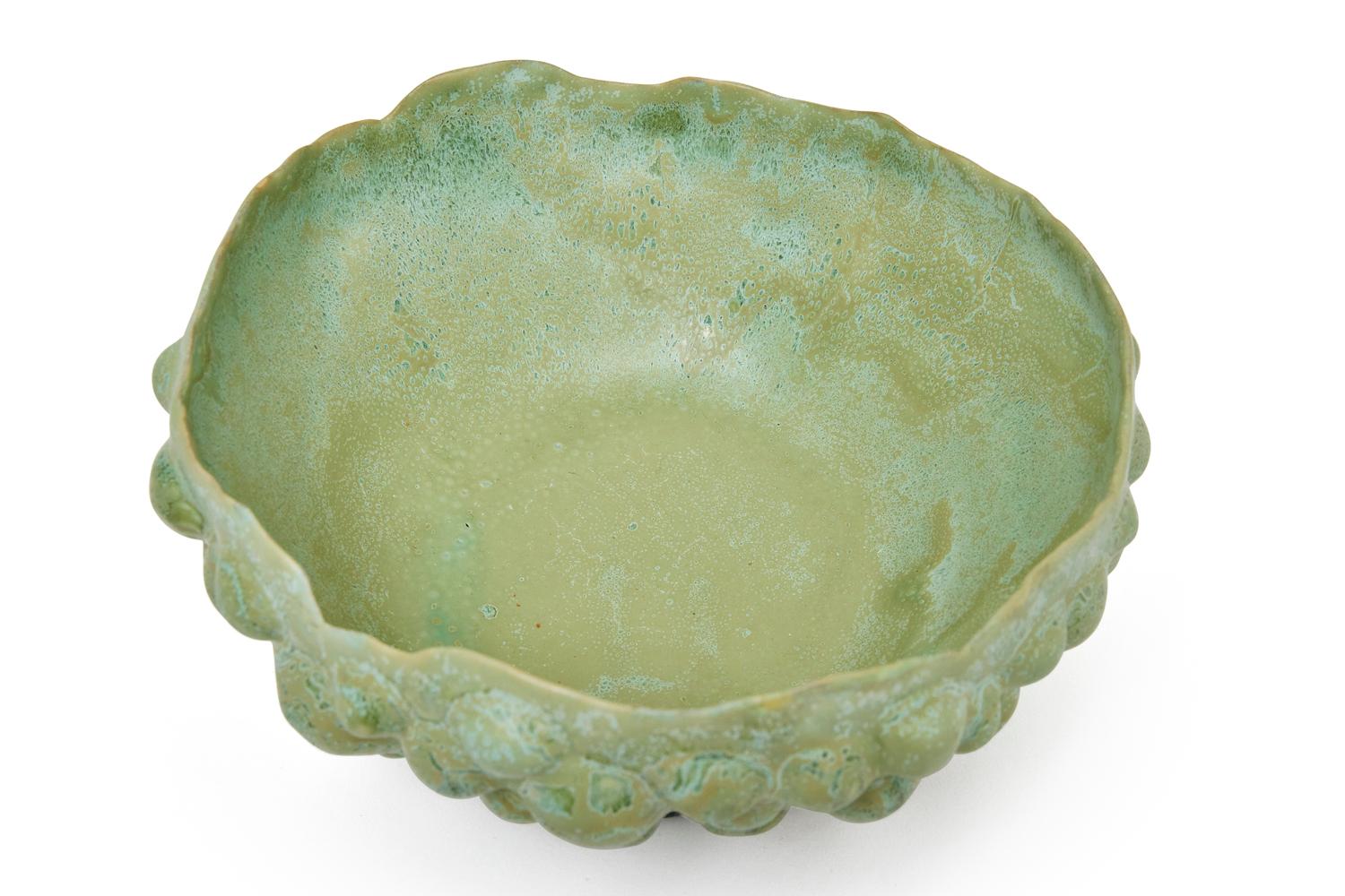 Spora Bowl in Glazed Ceramic by Trish DeMasi In New Condition In Philadelphia, PA