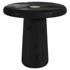Spore Contemporary Coffee Table Small in Wood Brass by Artefatto Design Studio