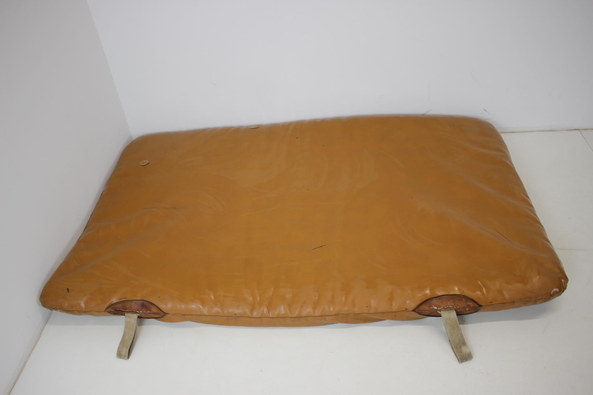 Leather Sport Mid-Century Letaher Gymnastic Mat, Around 1970s For Sale