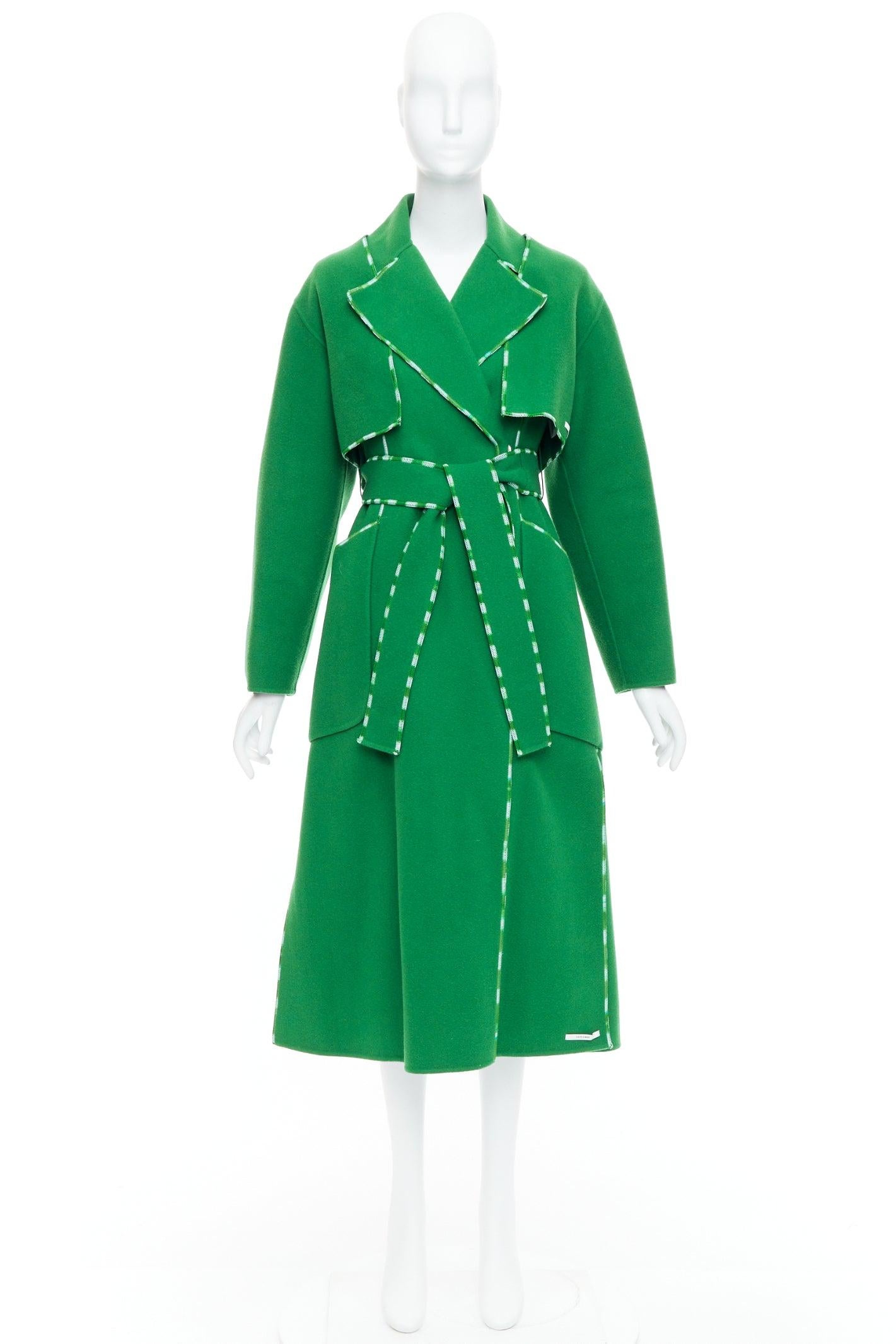 SPORTMAX Anniversary Collection handmade virgin wool cashmere coat IT34 XXS For Sale 6