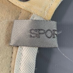 Sciarpa con colletto di piume in pelle beige Sportmax