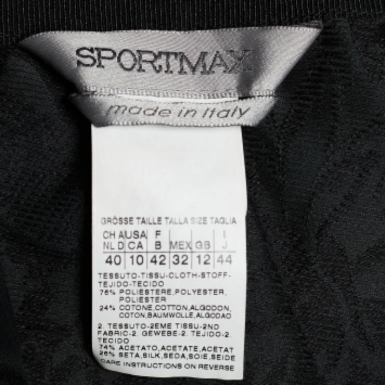 Sportmax, robe sans manches noire à imprimé floral synthétique, taille M Bon état - En vente à Dubai, Al Qouz 2