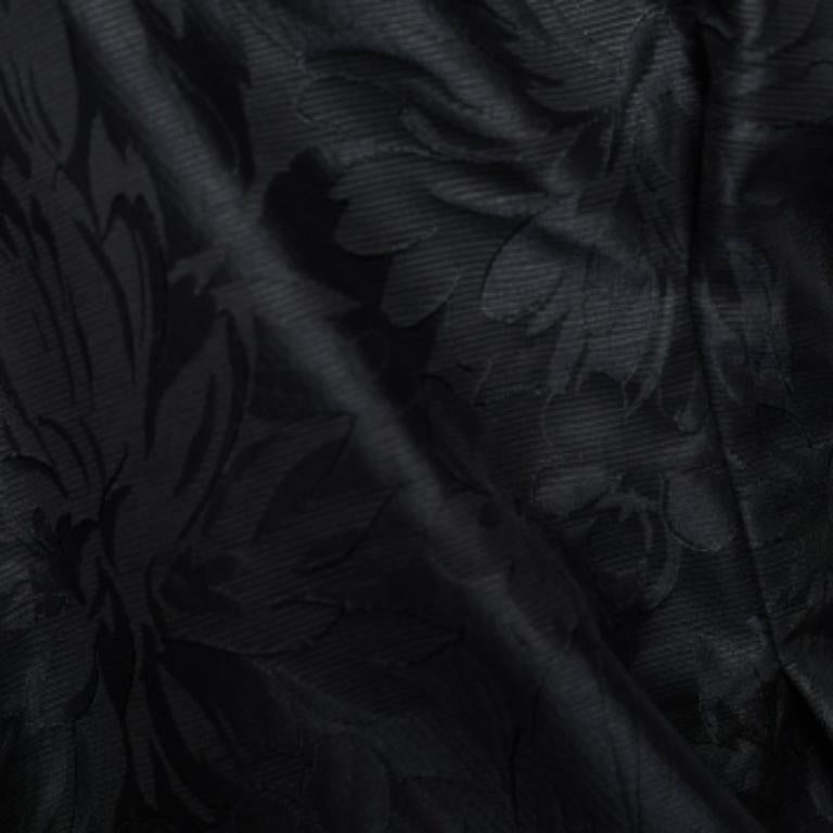 Sportmax, robe sans manches noire à imprimé floral synthétique, taille M en vente 1
