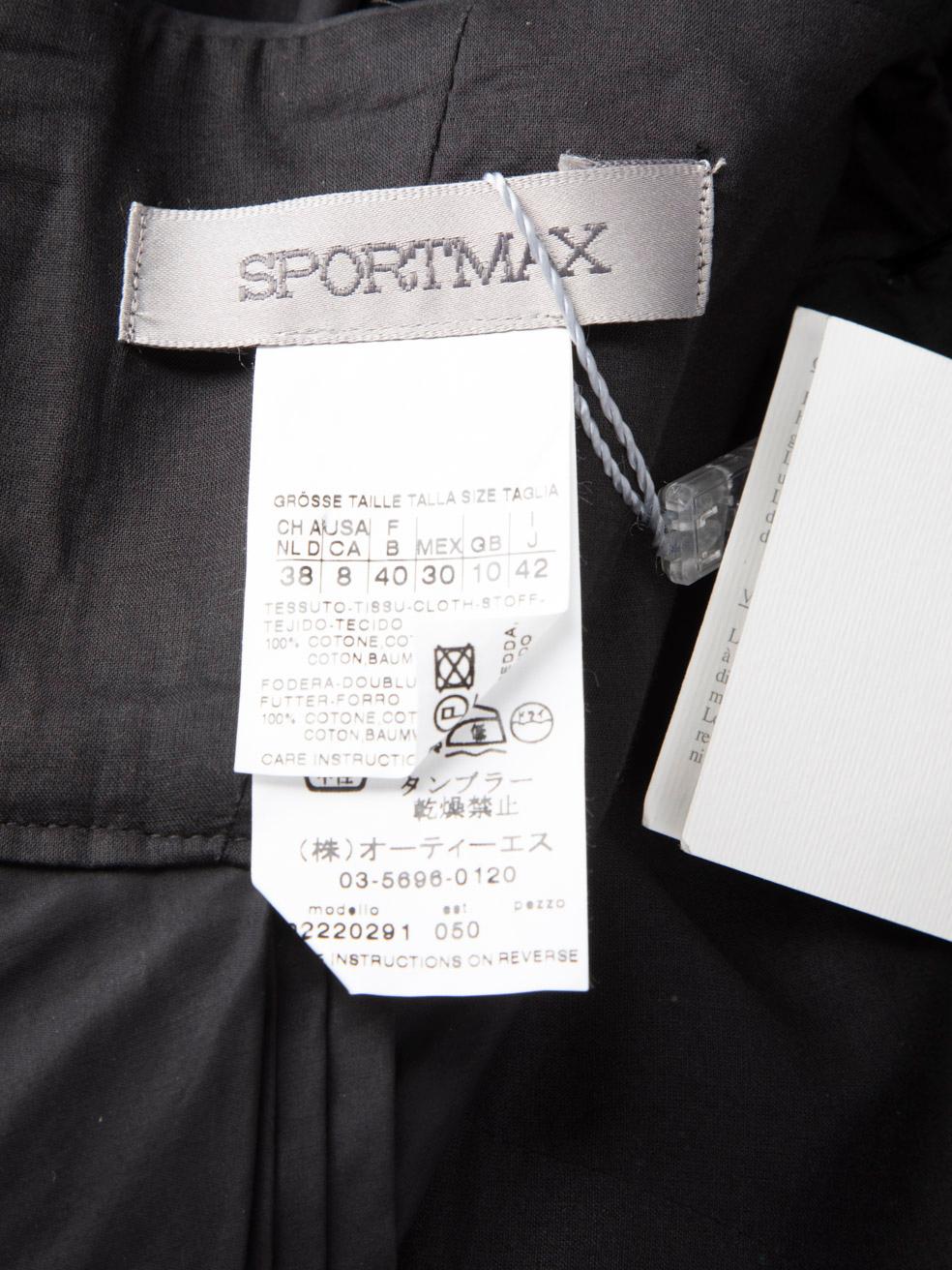 Sportmax Schwarzes plissiertes Neckholder-Kleid Größe M Damen