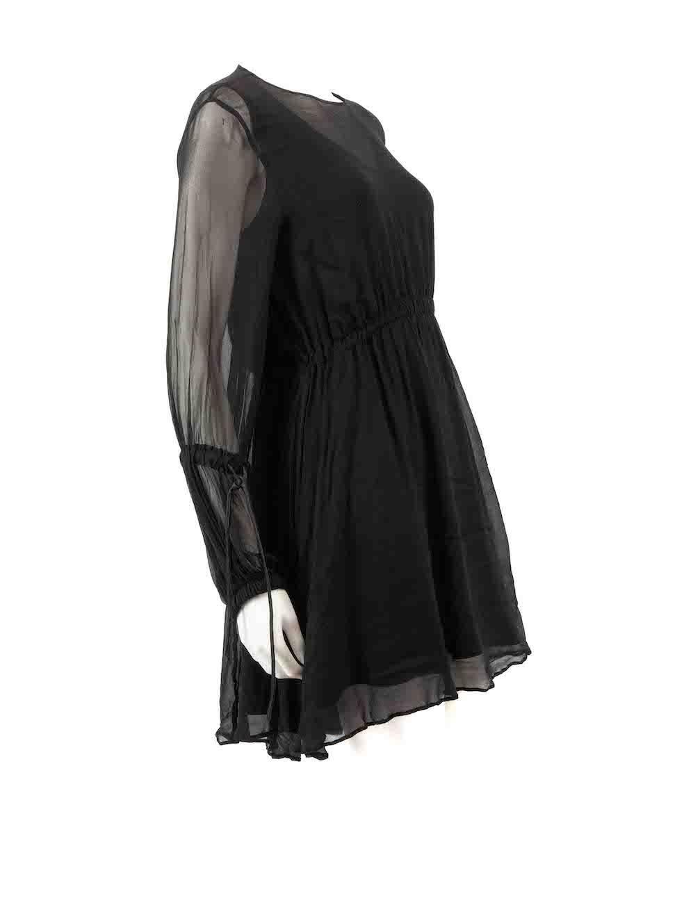 CONDITION is Very good. Minimal wear to dress is evident. Minimal wear to the rear of skirt with two small holes and the composition label has been removed on this used Sportmax designer resale item.
 
 
 
 Details
 
 
 Black
 
 Silk
 
 Layered