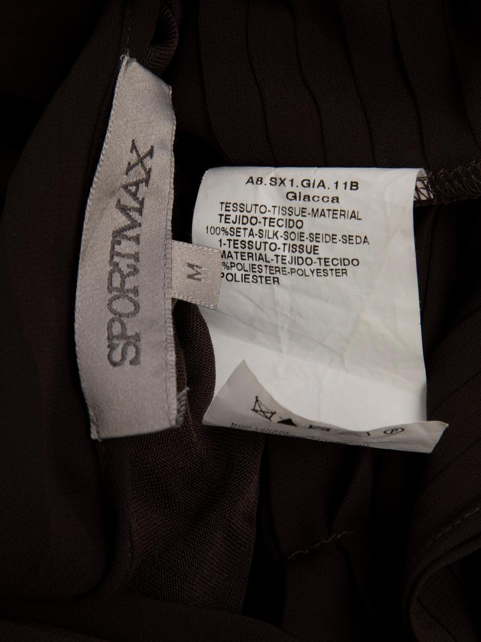 Sportmax Brown Silk Bolero Size M 1