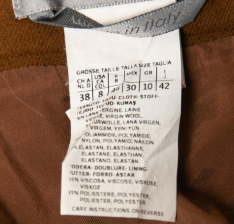 Sportmax Brown Wool A-Line Skirt M. Pour femmes en vente