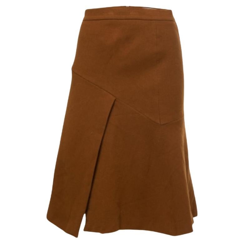 Sportmax Brown Wool A-Line Skirt M. en vente