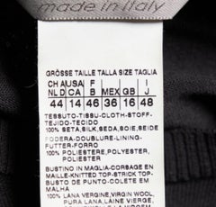 Sportmax Charcoal Grey Wool & Silk Draped Mini Dress L