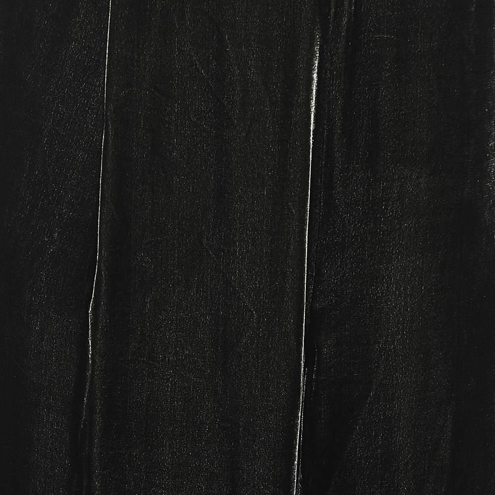 Sportmax Green Velvet Palazzo Pants L In Good Condition In Dubai, Al Qouz 2