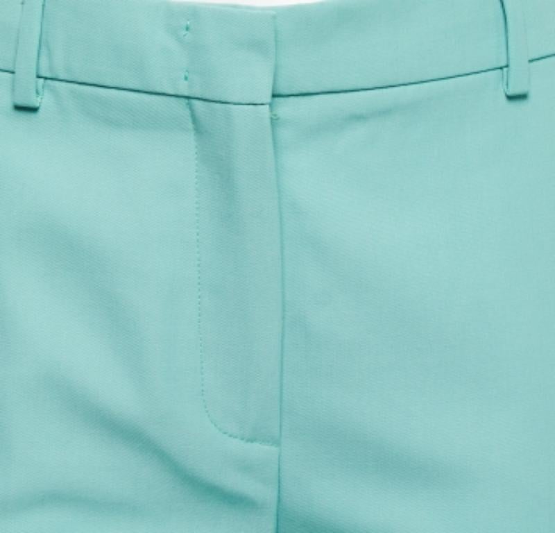 Sportmax Green Wool Blend High Waist Flared Trousers L Excellent état - En vente à Dubai, Al Qouz 2