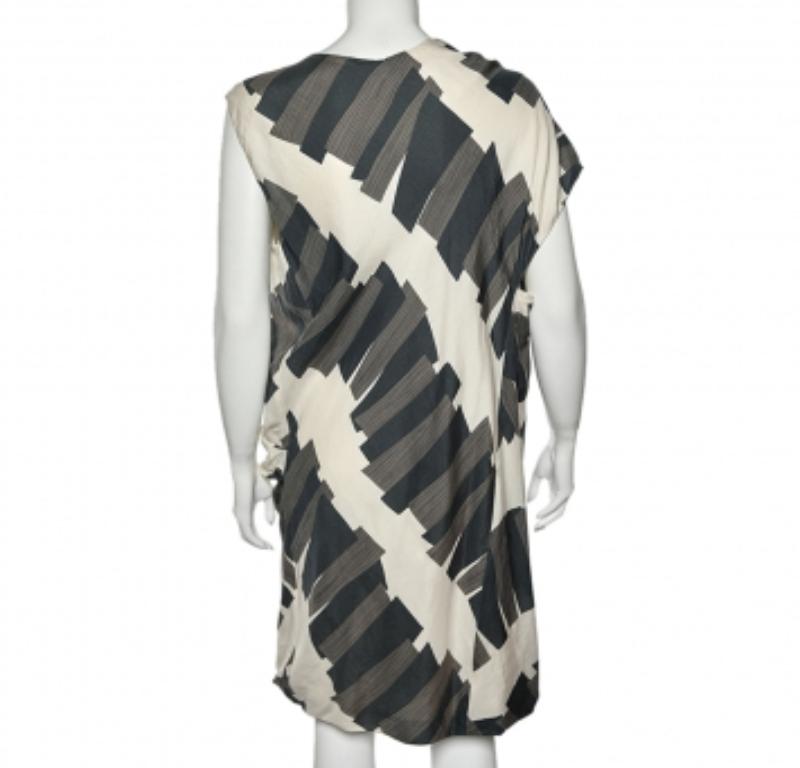 Sportmax - Robe plissée en coton imprimé multicolore  M Bon état - En vente à Dubai, Al Qouz 2