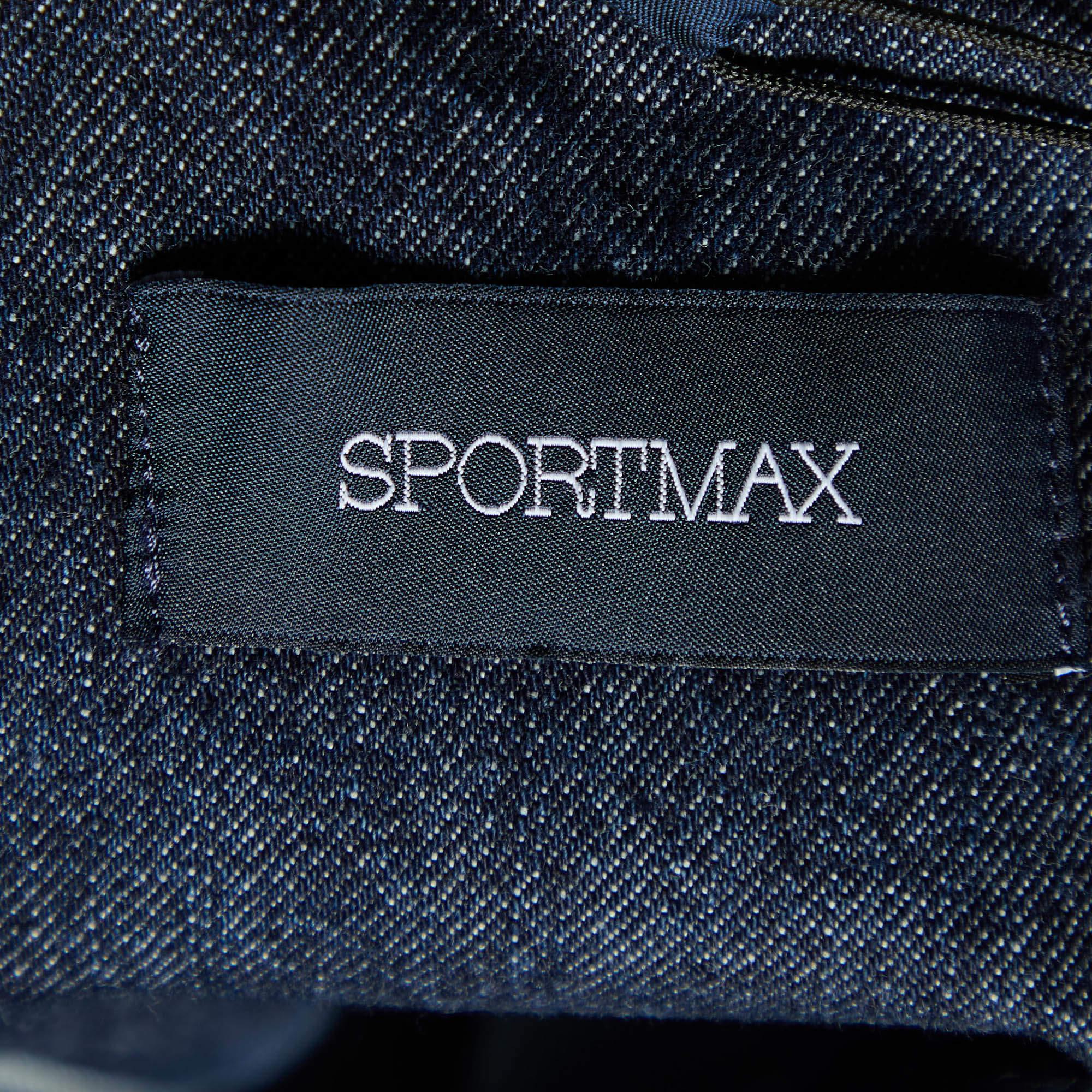 Sportmax Mini-robe chemise Panaro en jean bleu marine L Excellent état - En vente à Dubai, Al Qouz 2