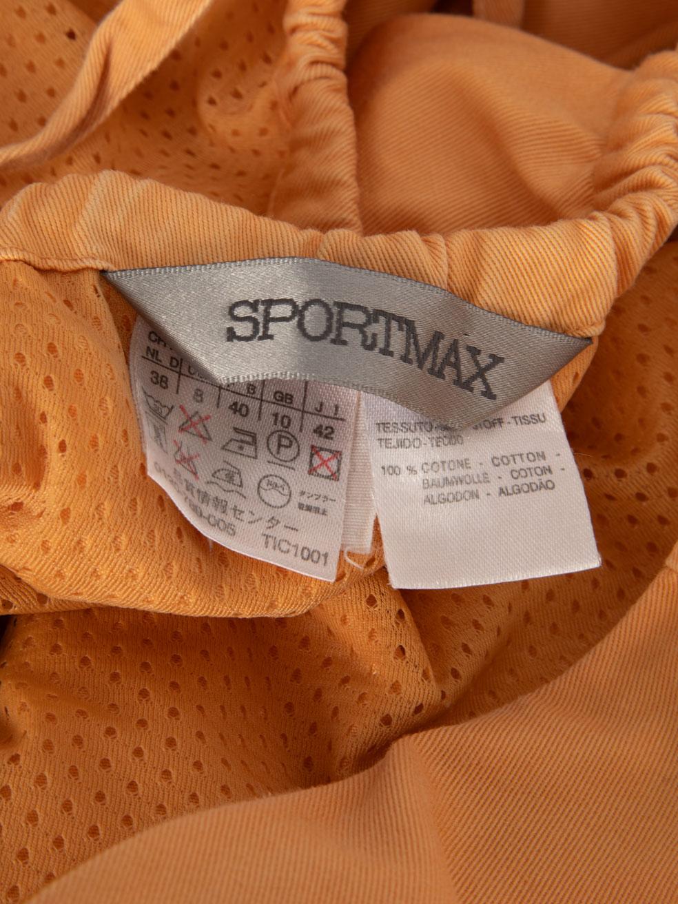 Sportmax Orange Sleeveless Midi Dress Size M 2