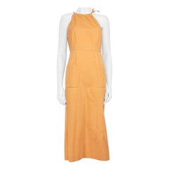 Sportmax, abito midi senza maniche di colore arancione, taglia M.