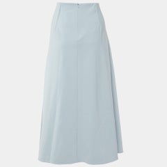 Sportmax Pale Blue Crepe Midi Skirt L