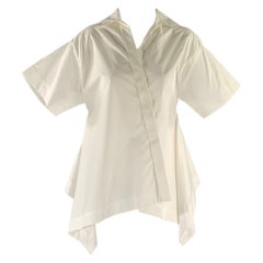 SPORTMAX Size 0 White Cotton Blouse