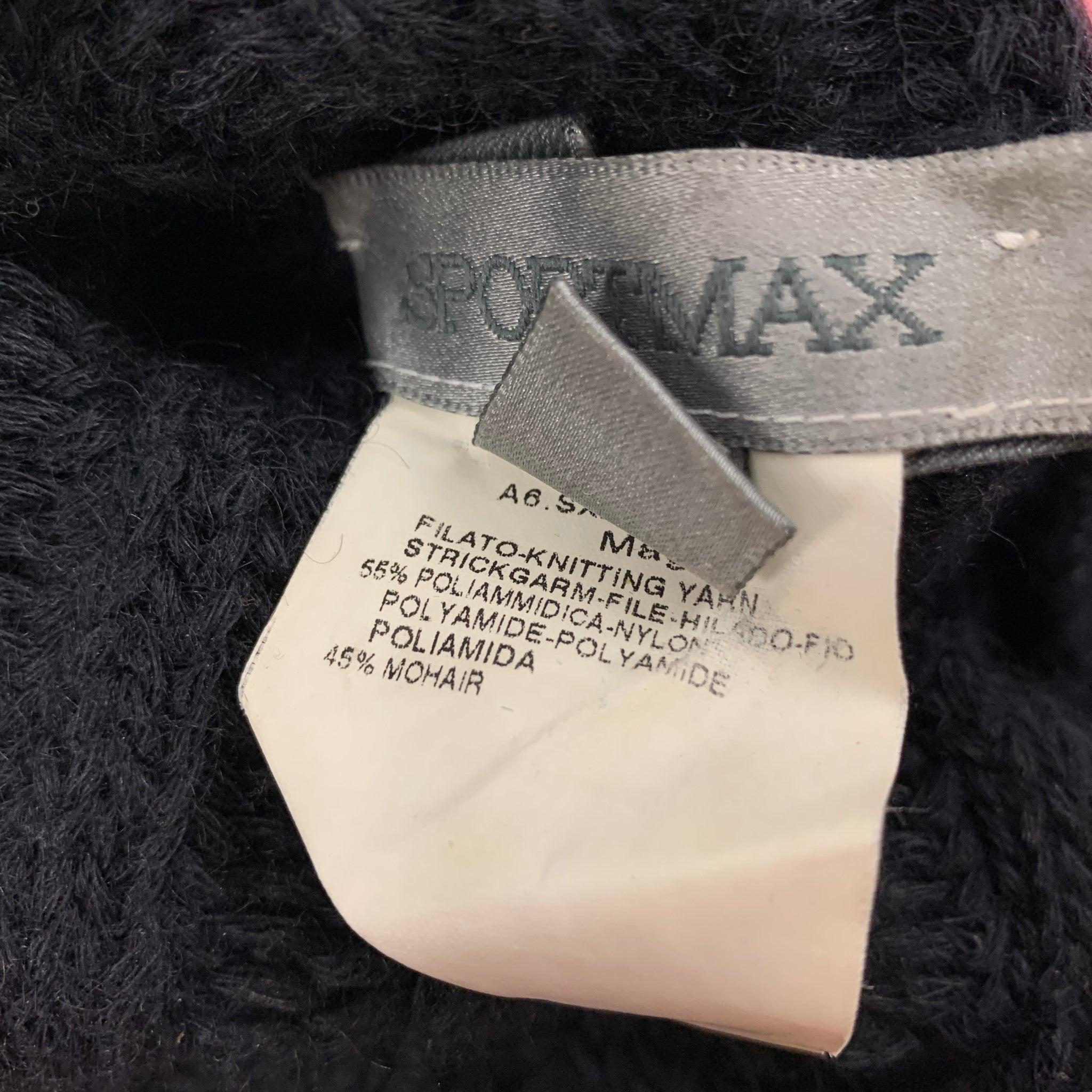 Women's SPORTMAX Size M Black Nylon Mohair Turtleneck Sweater For Sale