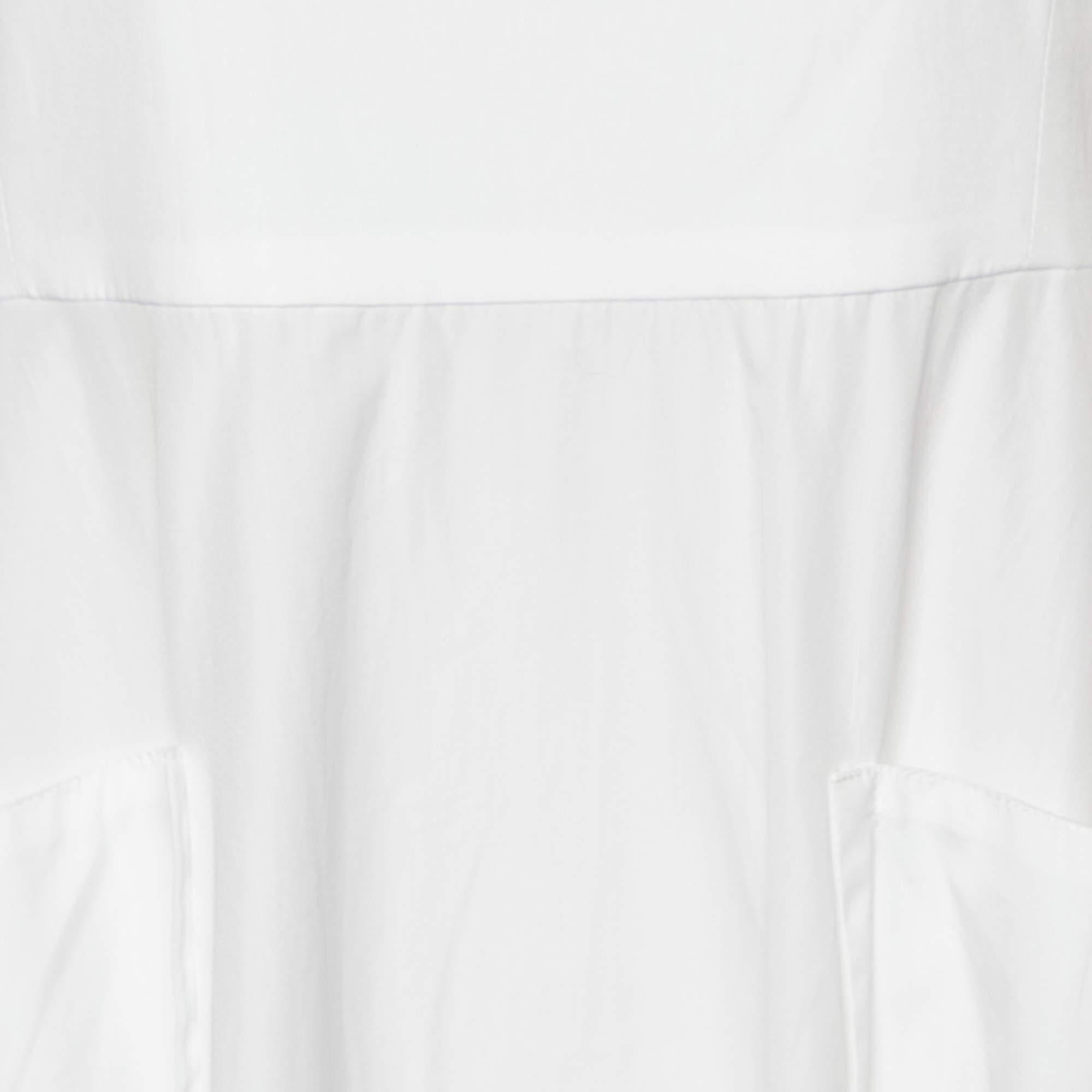 Grigio Sportmax White - Vestito midi senza maniche in cotone S. S.