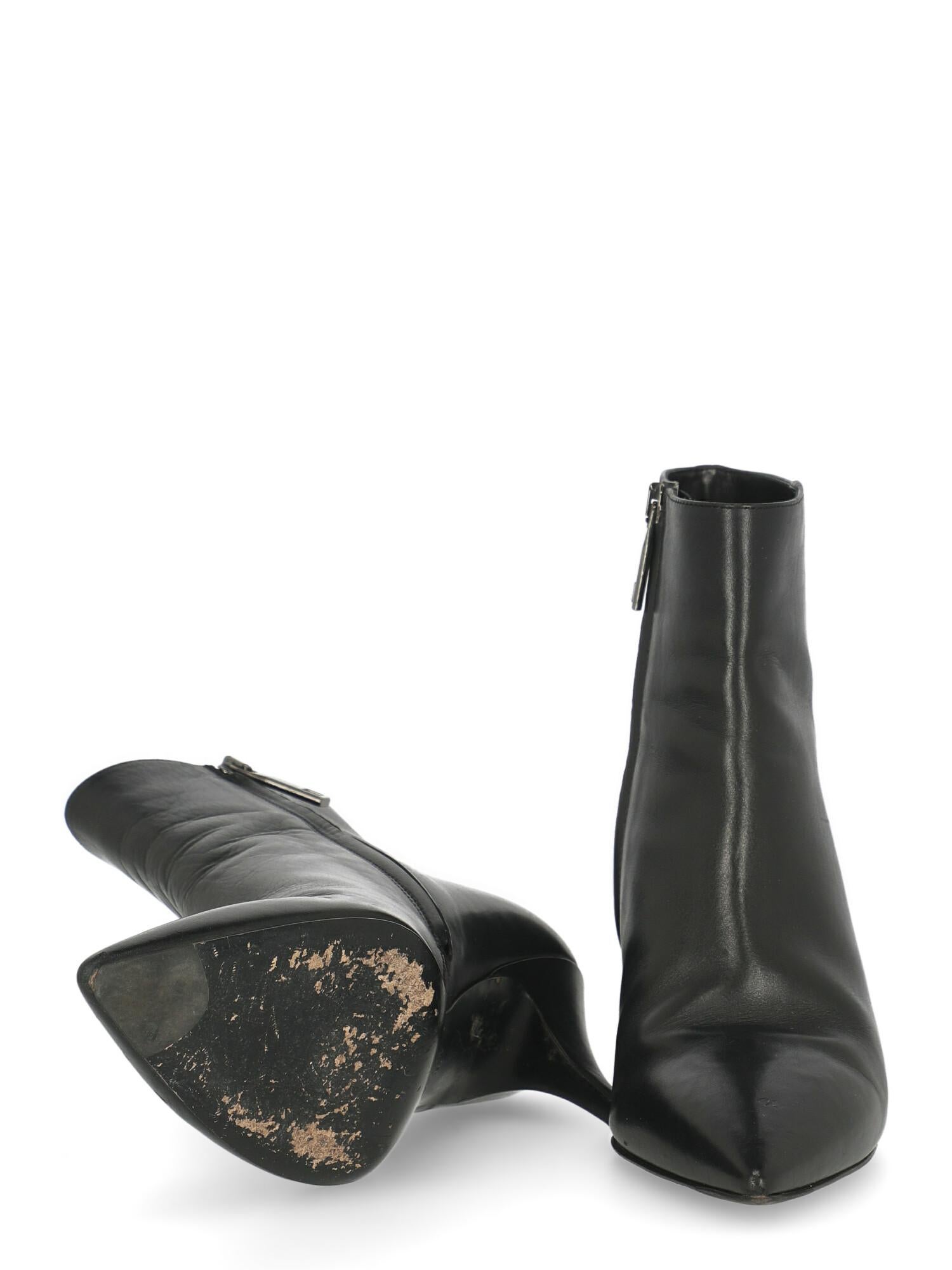 Women's Sportmax Women  Ankle boots Black Leather IT 36 For Sale