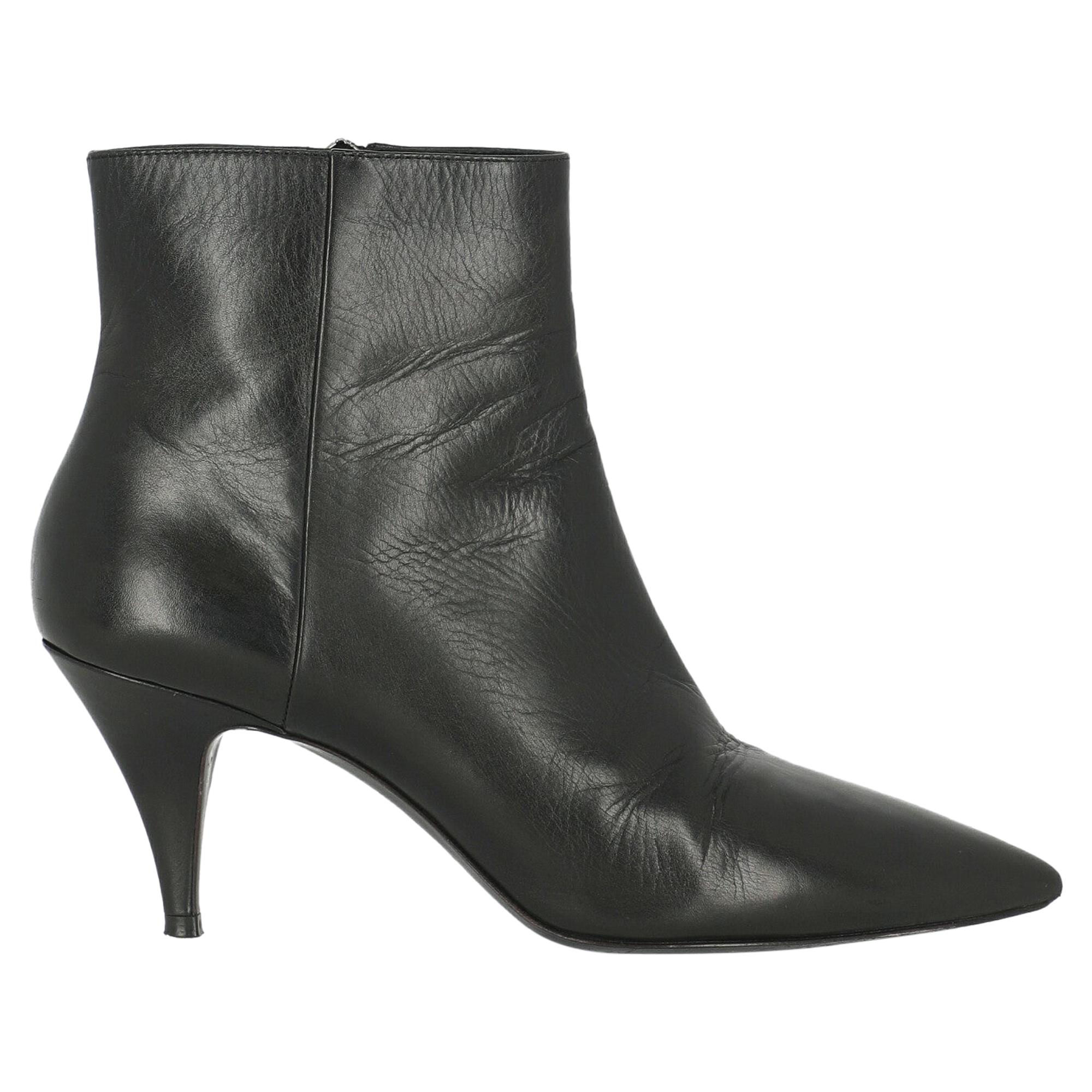 Sportmax Women  Ankle boots Black Leather IT 36 For Sale