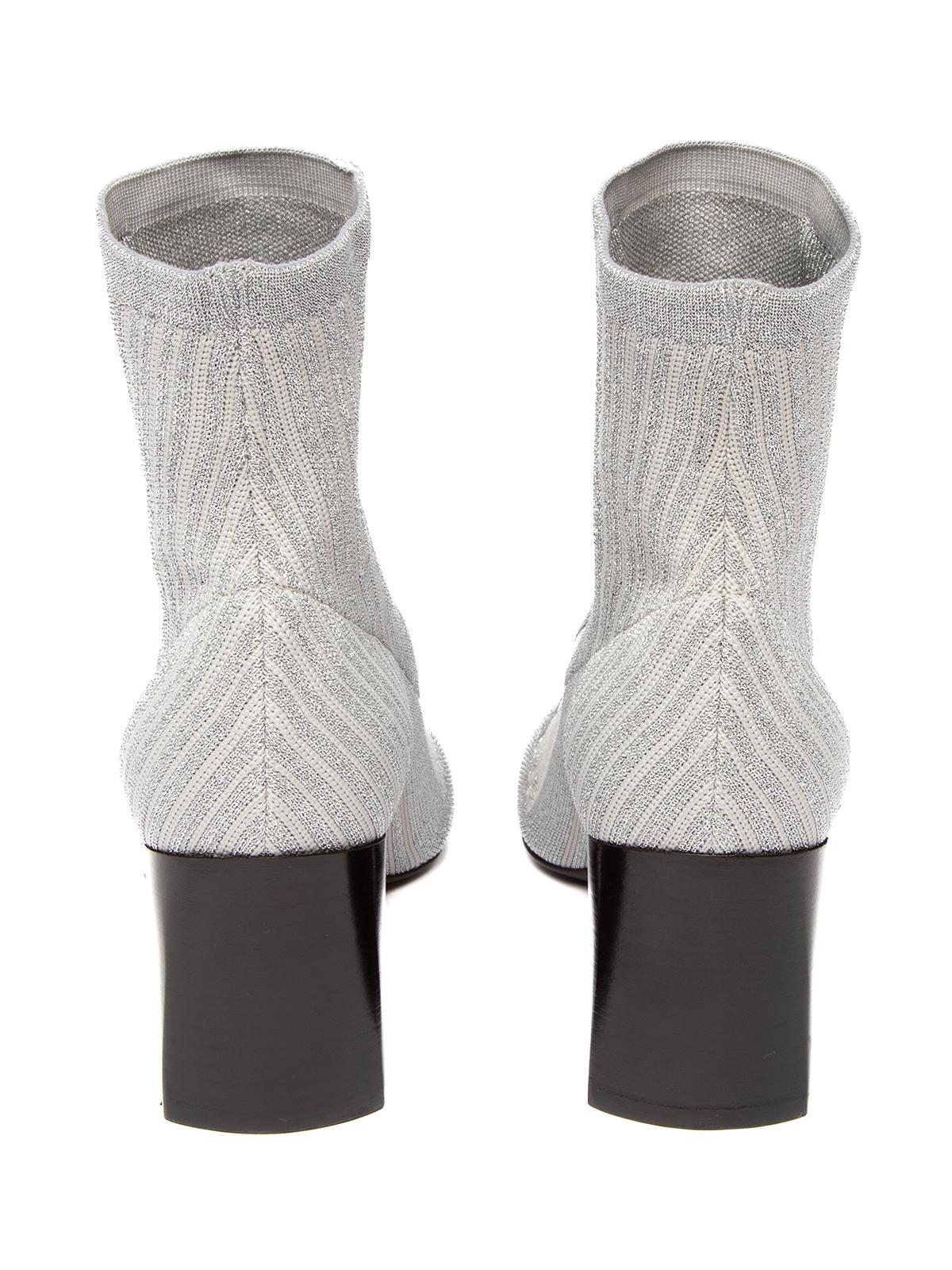 silver glitter sock boots