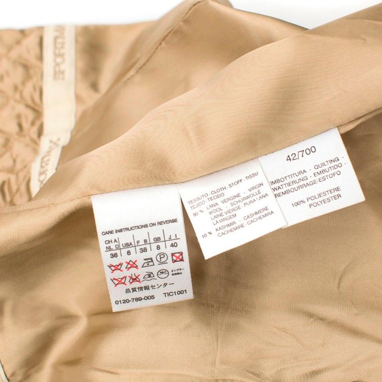 Sportmax Wool and Cashmere-Blend Belted Camel Coat SIZE UK 8 / US 4 For  Sale at 1stDibs