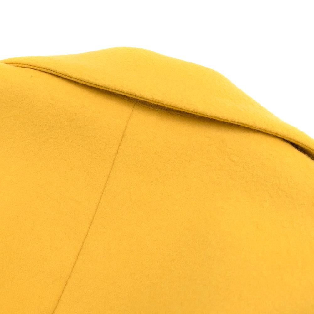 Sportmax Yellow Wool & Cashmere Zarda Coat 16 GB 7