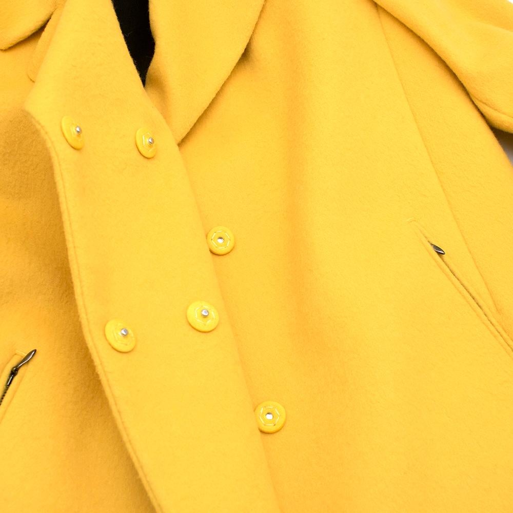 Sportmax Yellow Wool & Cashmere Zarda Coat 16 GB 3