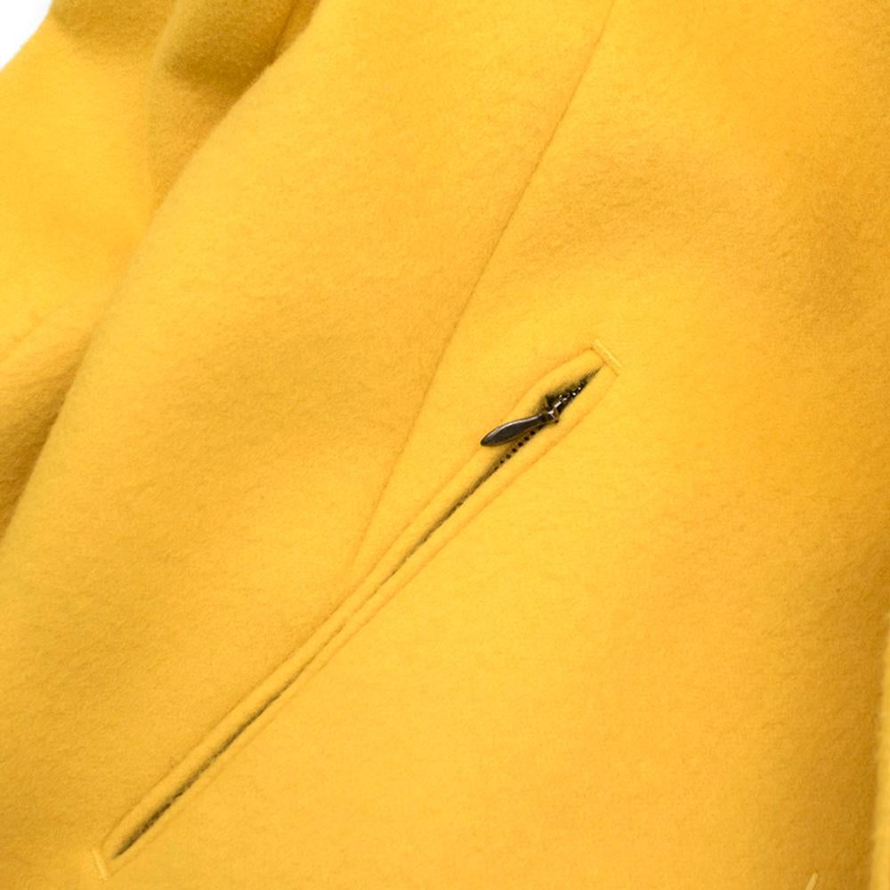 Sportmax Yellow Wool & Cashmere Zarda Coat 16 GB 4